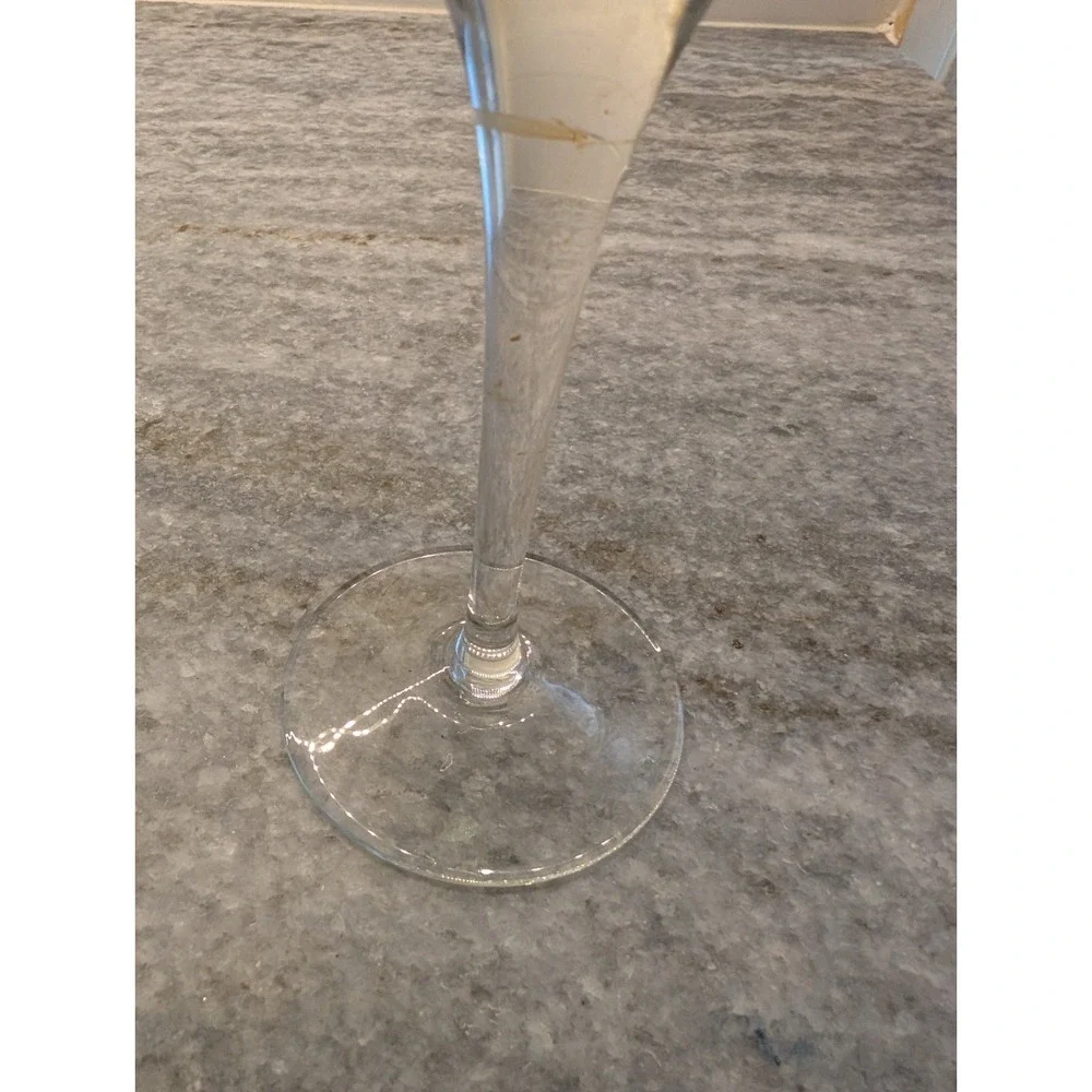 Lenox Crystal EMERALD Green Champagne Flute, Etched‎ Holly